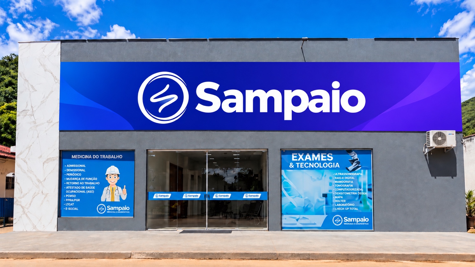 Fachada da Sampaio Diagnóstico em São Félix do Xingu