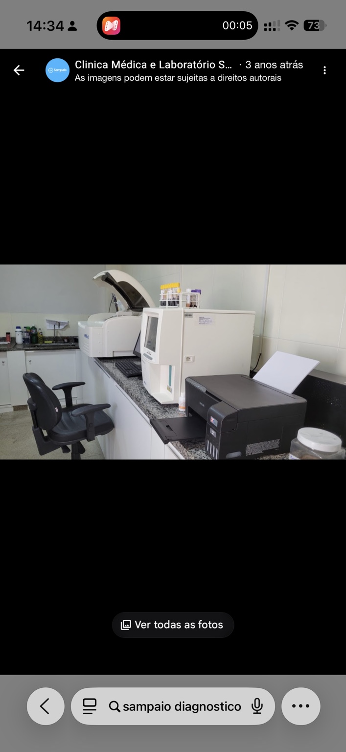 Equipamentos de análises laboratoriais da Sampaio